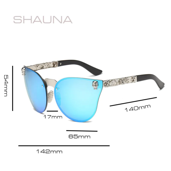 SHAUNA Cool Gothic Sunglasses Crystal Skull Women Steampunk Sunglasses Retro Men Punk Shades UV400 - Image 6