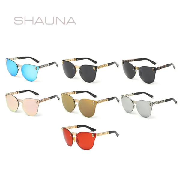 SHAUNA Cool Gothic Sunglasses Crystal Skull Women Steampunk Sunglasses Retro Men Punk Shades UV400 - Image 5