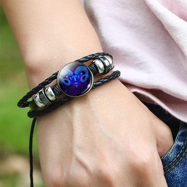 Zodiac Constellation Bracelet Braided Design Bracelet for Men Women Kids - Image 3