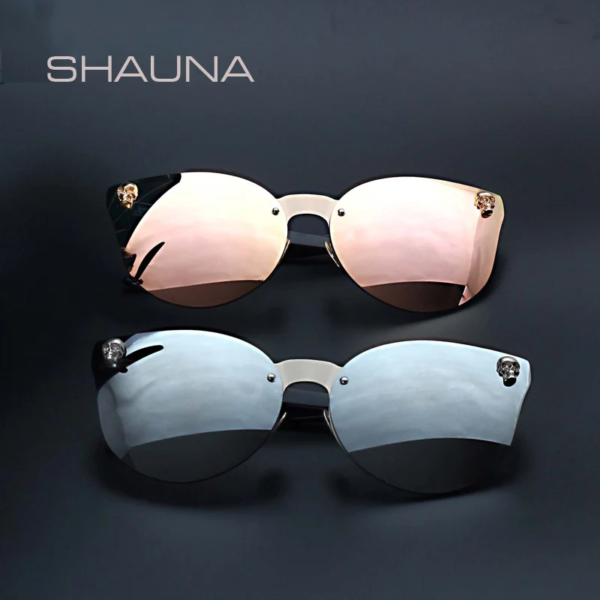 SHAUNA Cool Gothic Sunglasses Crystal Skull Women Steampunk Sunglasses Retro Men Punk Shades UV400 - Image 4